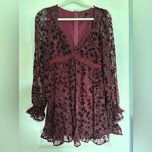 Lulus Burgundy Dress worn only once! Great condition